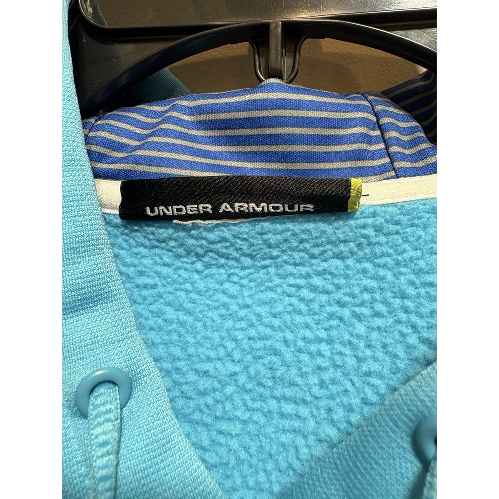 Under Armour Men's Blue Fleece Loose Fit Pullover Hoodie Size M - Picture 3 of 8
